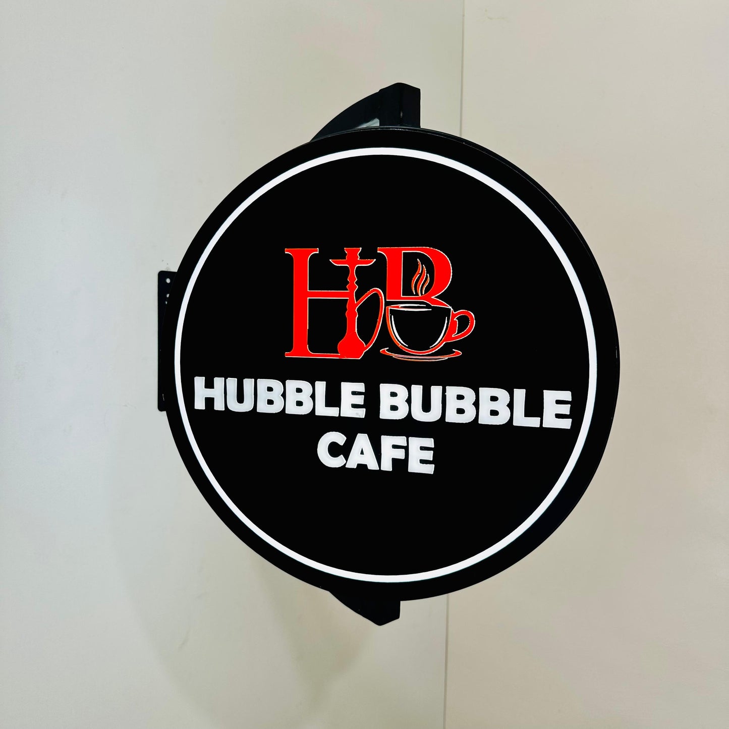 3D Rotating LED Flange Sign Board – Backlit Acrylic Flange for Shops in Pakistan