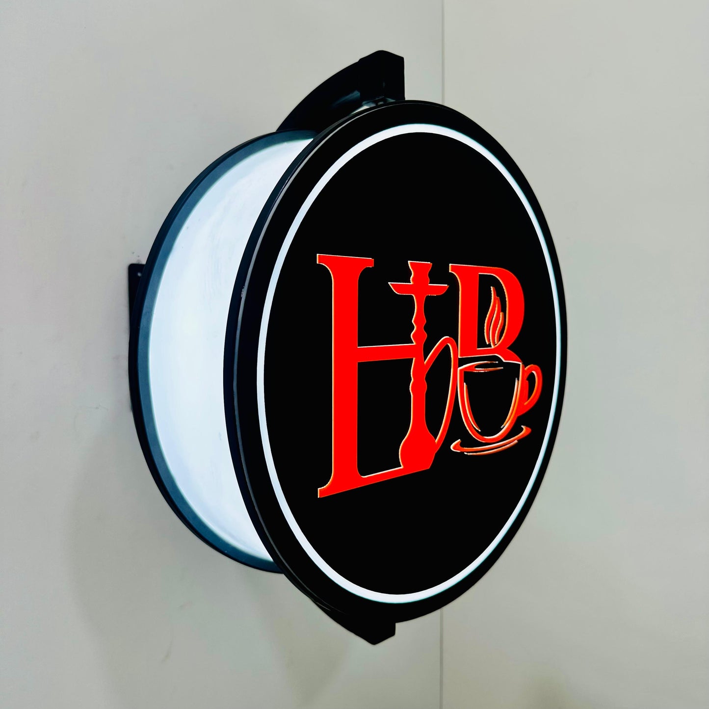 3D Rotating LED Flange Sign Board – Backlit Acrylic Flange for Shops in Pakistan