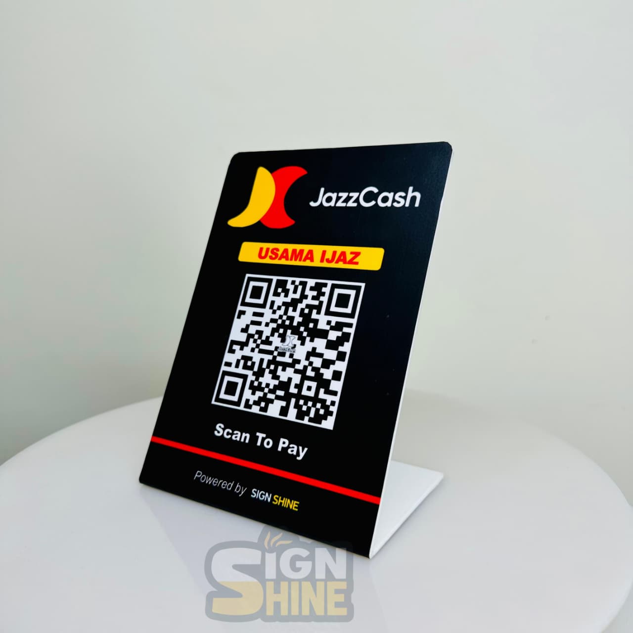 Quick Payment JazzCash QR Standee