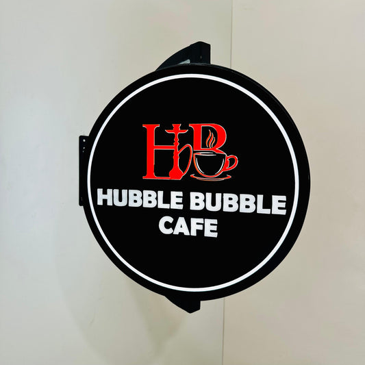 3D Rotating LED Flange Sign Board – Backlit Acrylic Flange for Shops in Pakistan